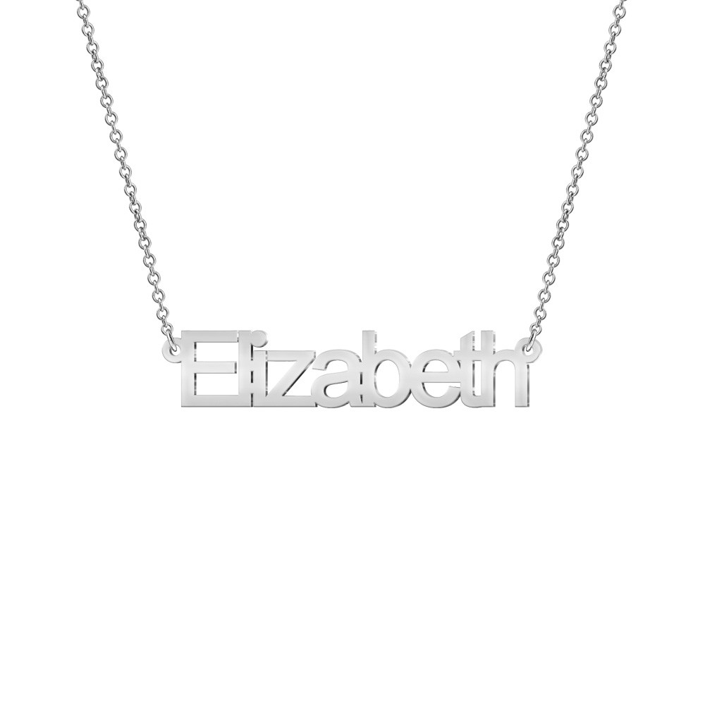 Elizabeth name necklace clearance